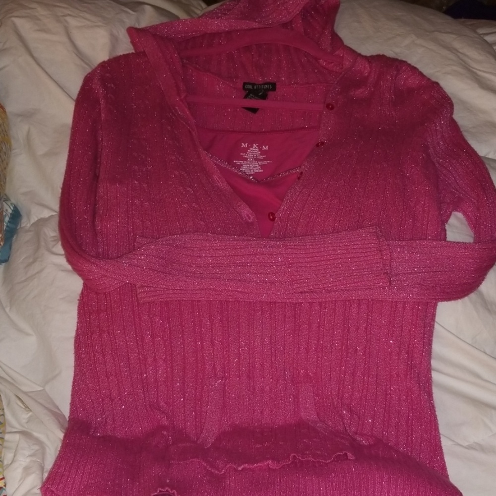 EUC L/S LIGHTWEIGHT HOODIE W/ MATCHING TANK